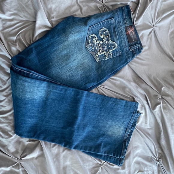 Jeans de fleur denim jeans - Picture 1 of 4